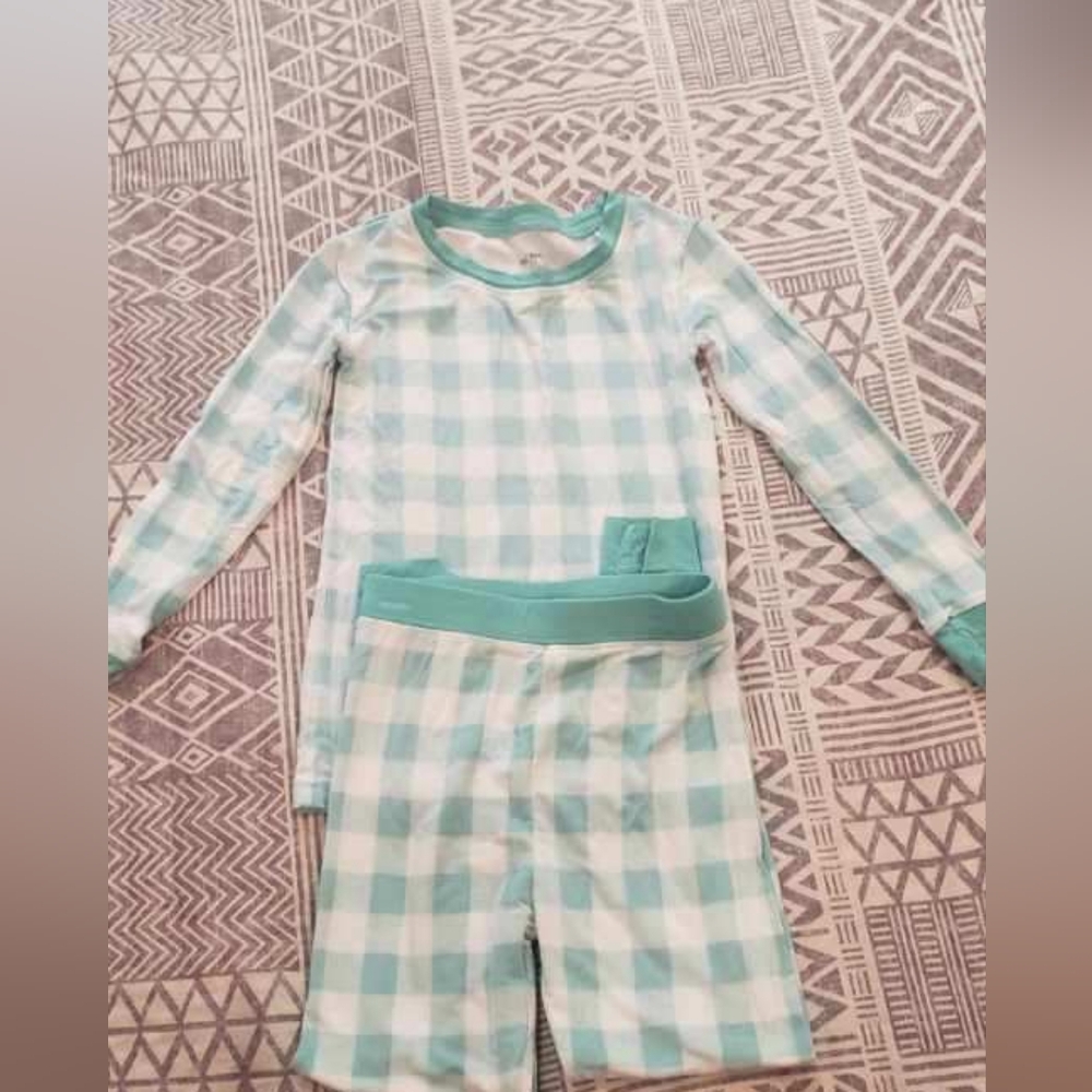 3T little sleepies checkered matching pajamas